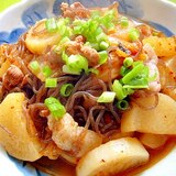 大根の豚肉糸こんにゃくのキムチ煮